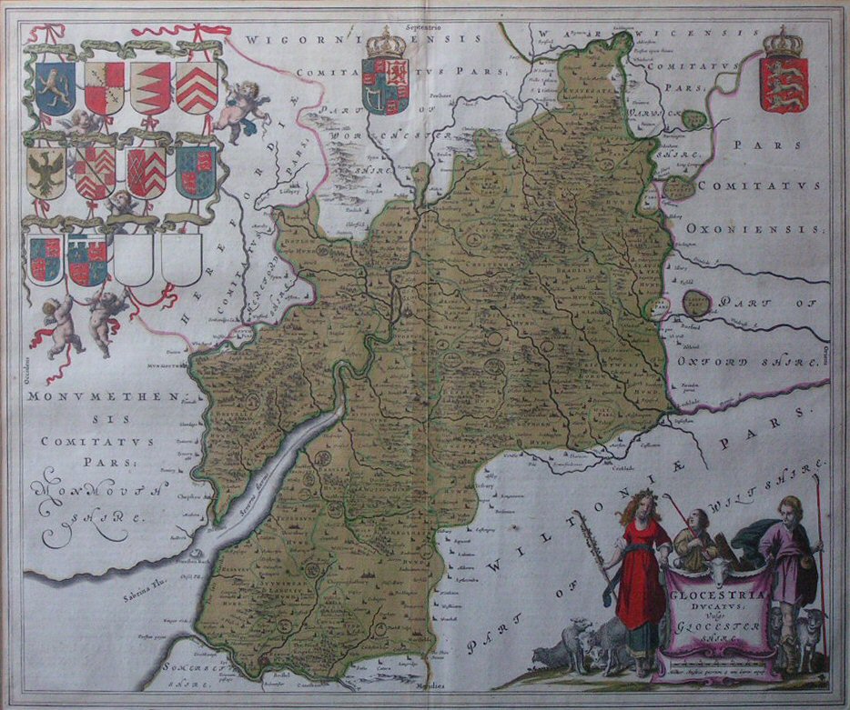 Map of Gloucestershire - Blaeu